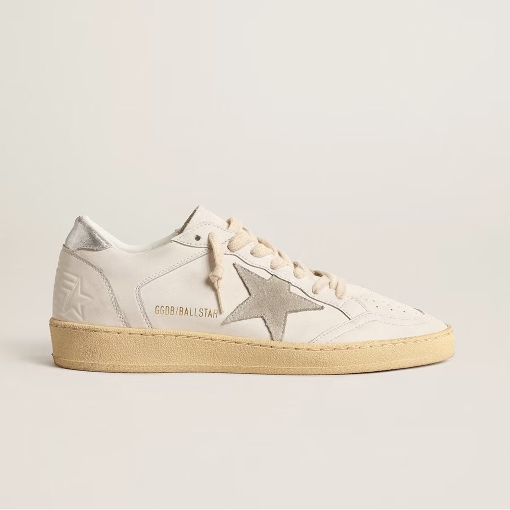 Golden Goose Ballstar with suede star and metallic leather heel tab - BRAND NEW